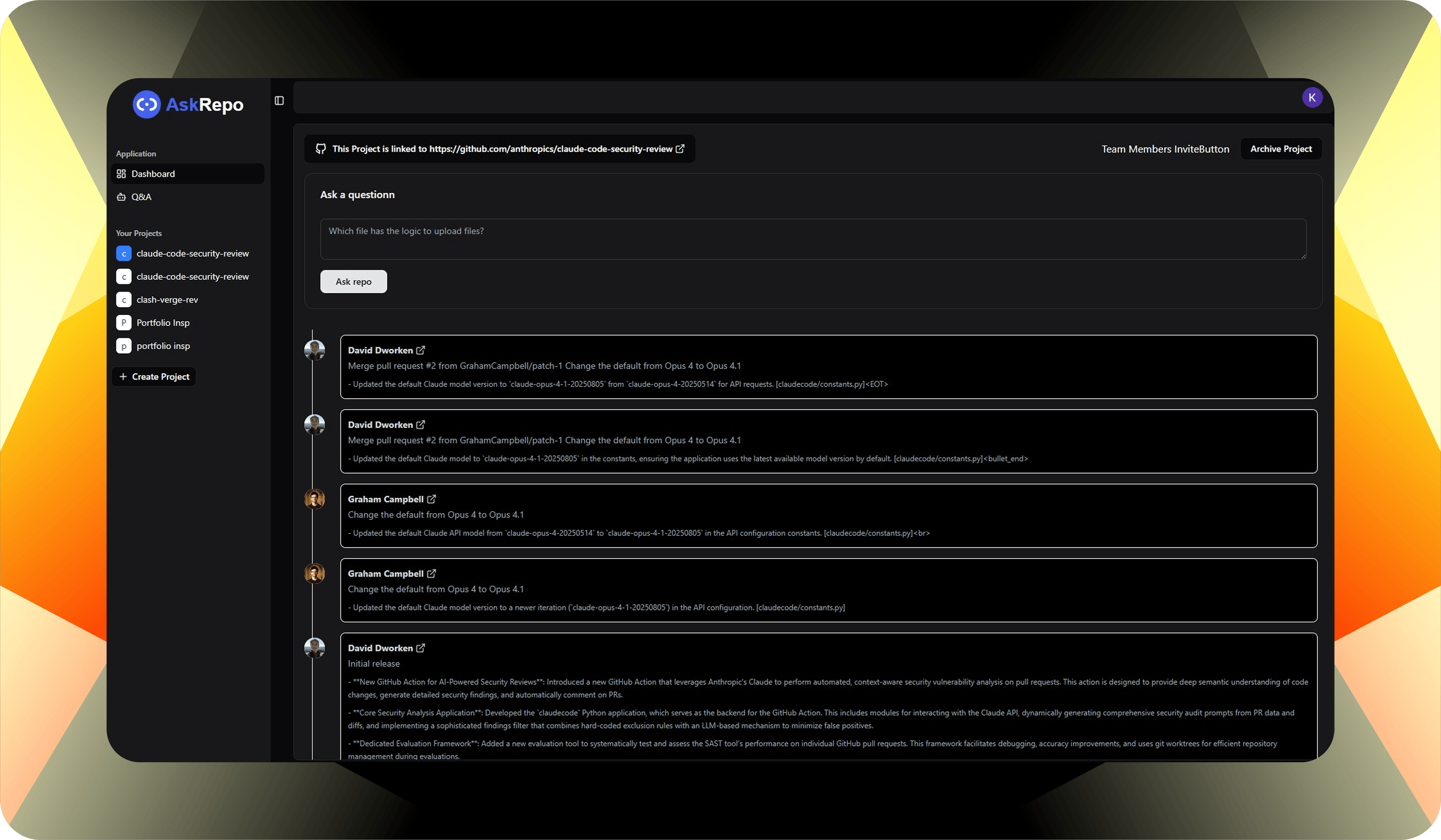 Built to tackle the frustration of navigating large, unfamiliar repositories, GitHub AI Insights lets users link any GitHub repo and have an AI analyze it. The AI understands the code, commits, and documentation, and later users can ask questions—like understanding architecture, key functions, or recent changes—and get clear, context-aware answers. It turns static repositories into interactive knowledge sources, making code exploration faster and onboarding smoother.